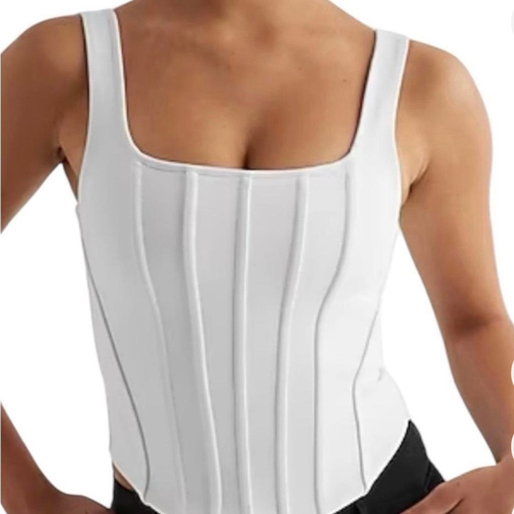 Express Cream Corset Top